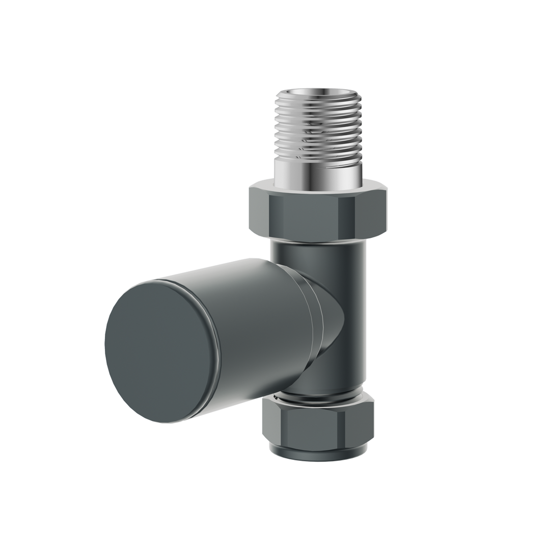 Aqualla - Round Straight Floor Valves - Anthracite