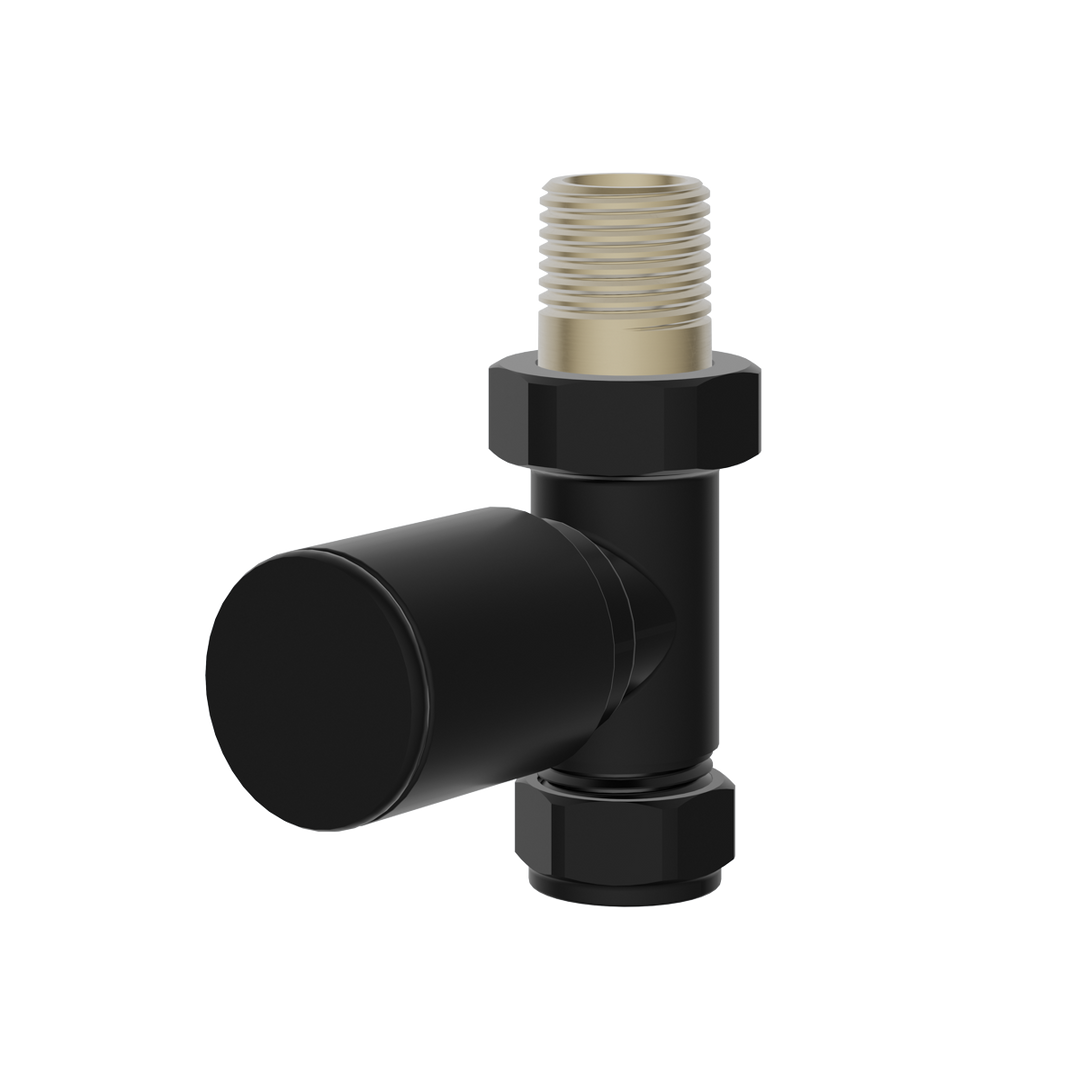 Aqualla - Round Straight Floor Valves (Black)
