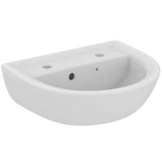 Sandringham 21 45cm 2 Taphole Basin (White)