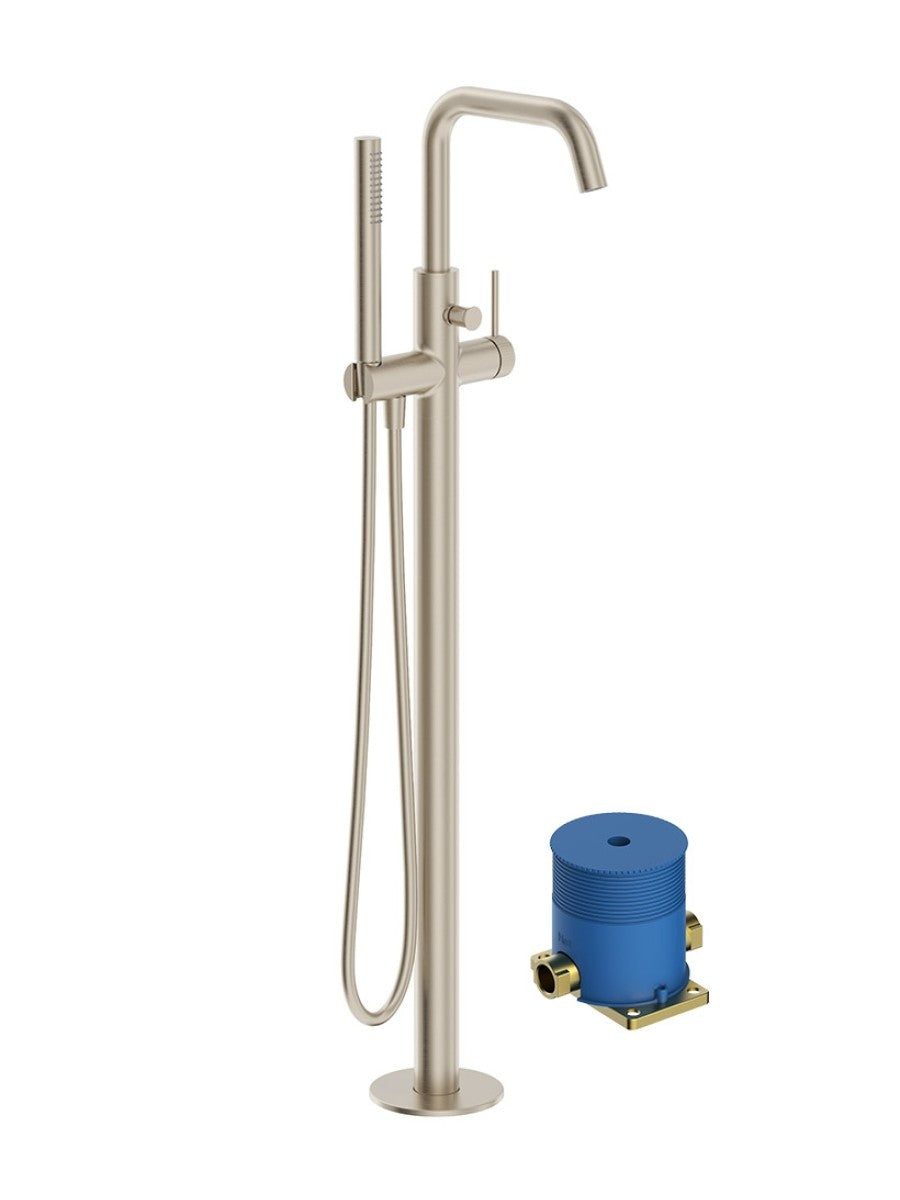 Sonas - Alita Floor Standing Bath Shower Mixer (Brushed Nickel)