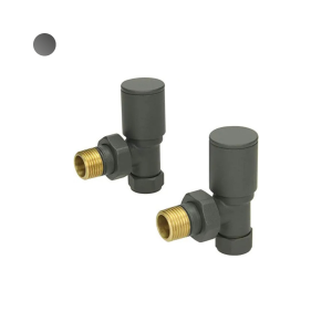 Anthracite Angled Radiator Valves Pair)