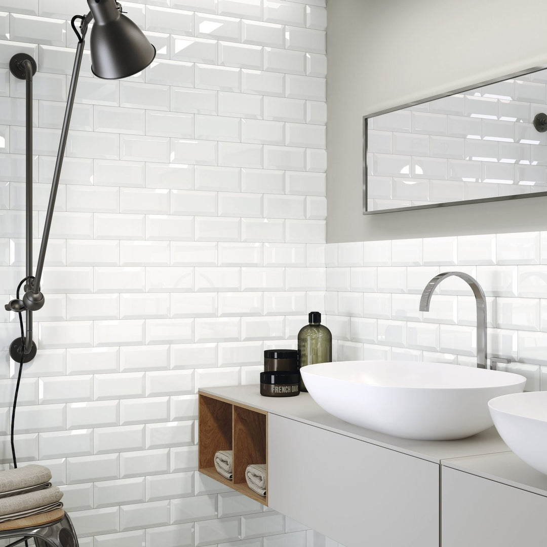 CVA Biselado Blanco Metro Ceramic Wall Tile 10*20 (m²)