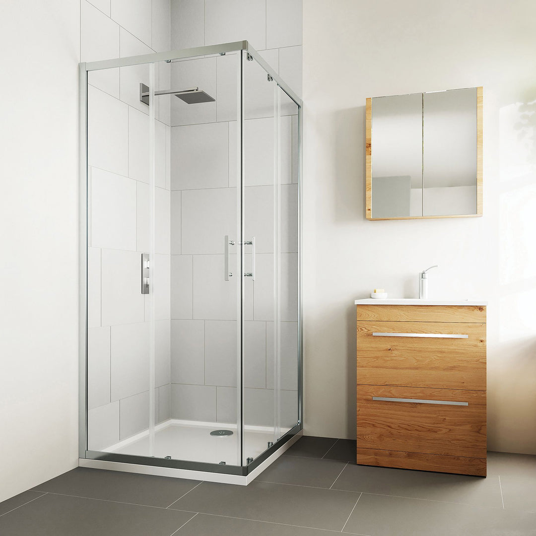 Flair - Verve Corner Entry Door (Silver)