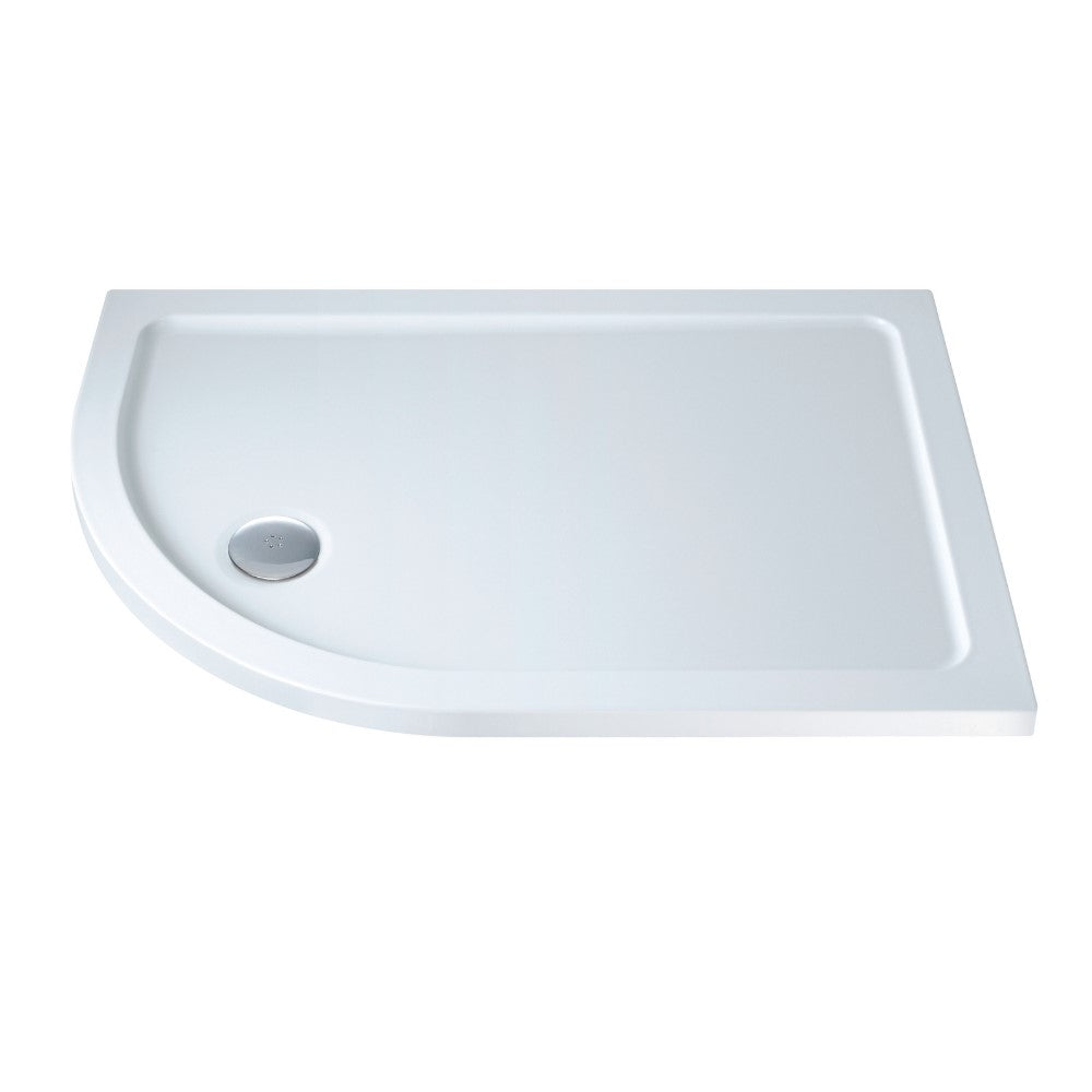 Elements - Slimline Offset Quadrant Shower Tray Left Hand (White)