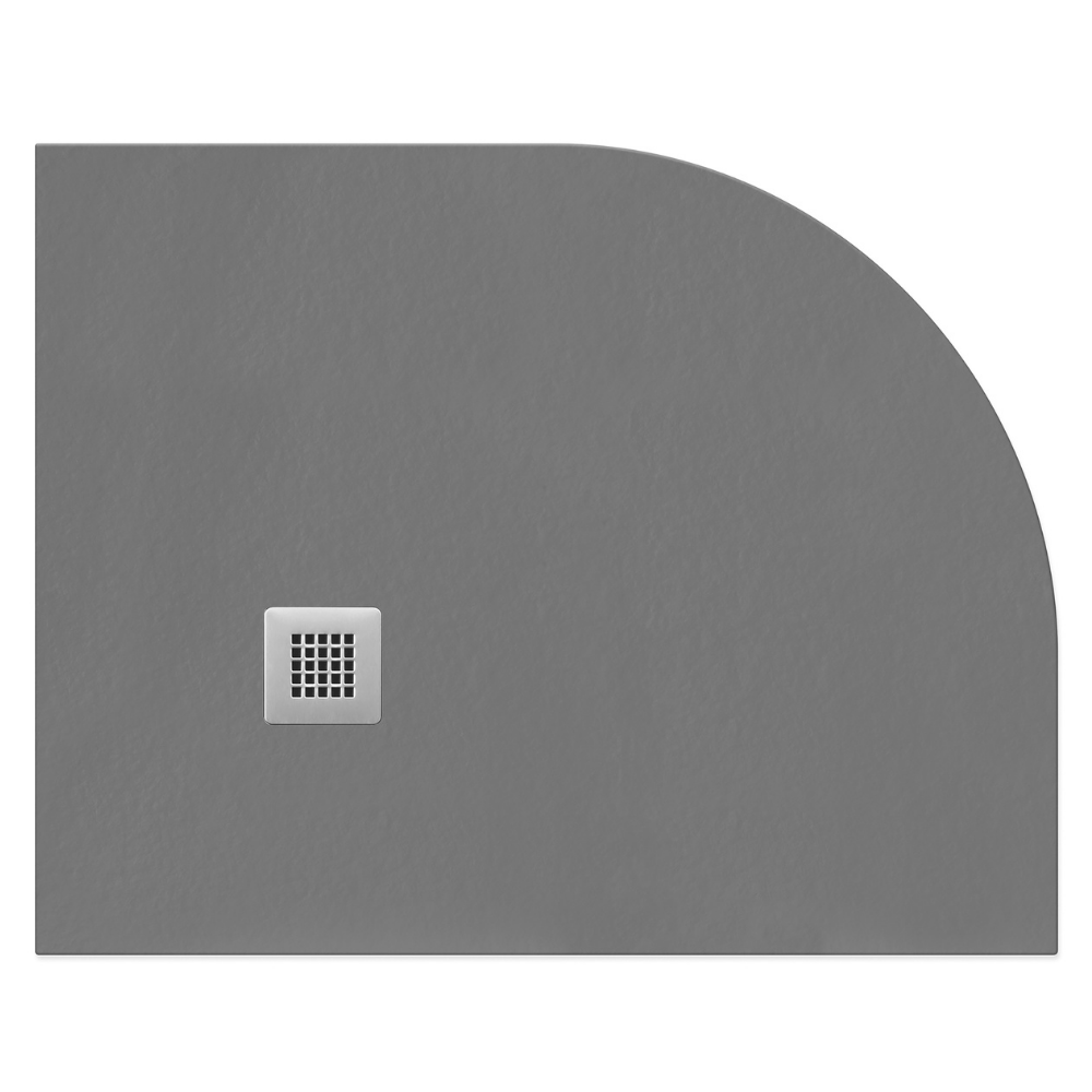Flair - Gemstone Left Hand Offset Quadrant Shower Tray (Flint Grey)