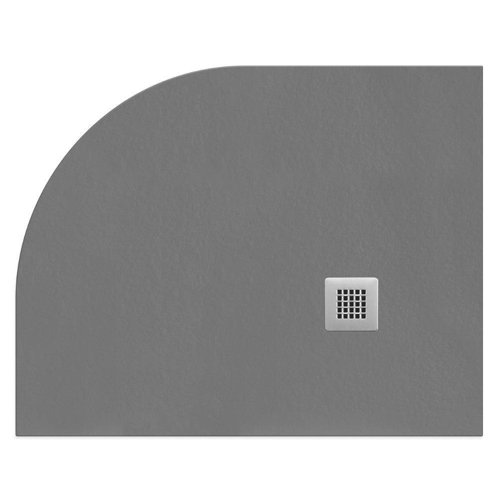 Flair - Gemstone Right Hand Offset Quadrant Shower Tray (Flint Grey)