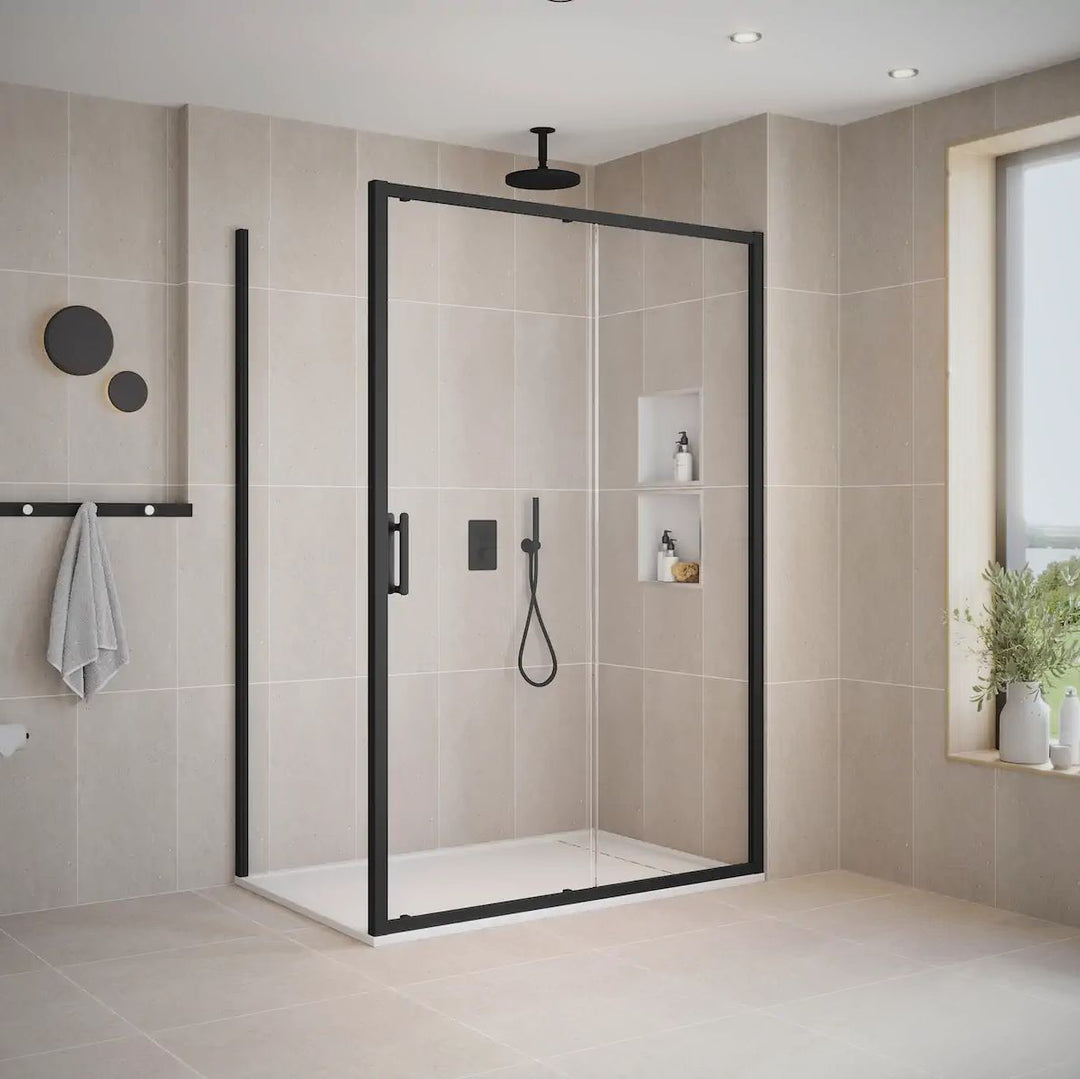 Flair - ILI Slider Door with Side Panel (Matte Black)