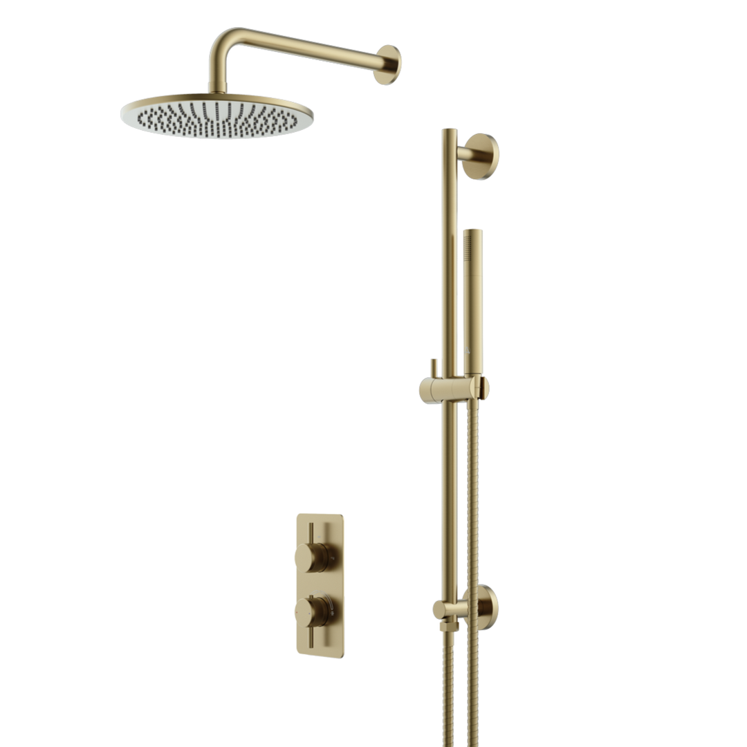 Aqualla - Kyloe Glide Concealed Shower (Brush Brass)