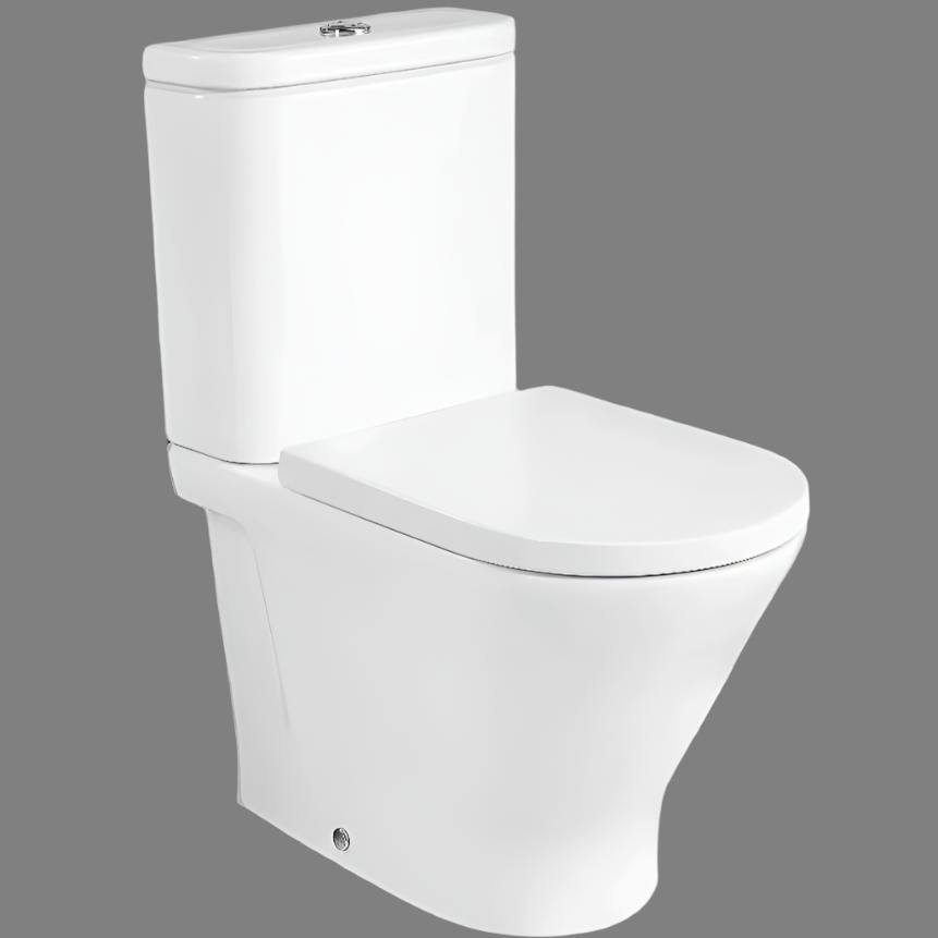 Gap Comfort Height Round Rimless Back To Wall Close Coupled Toilet