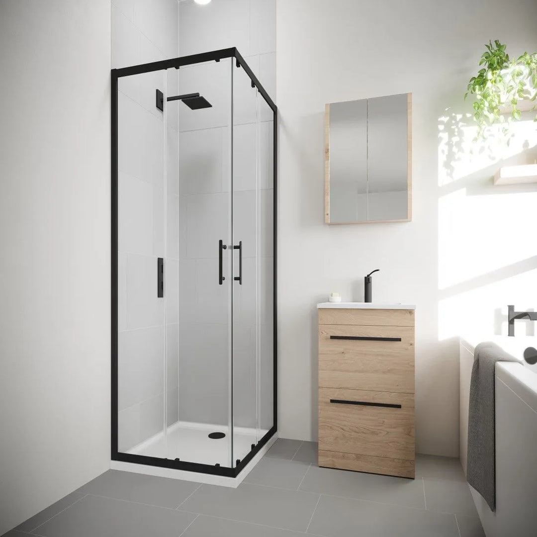 Flair - Verve Corner Entry Door (Black)