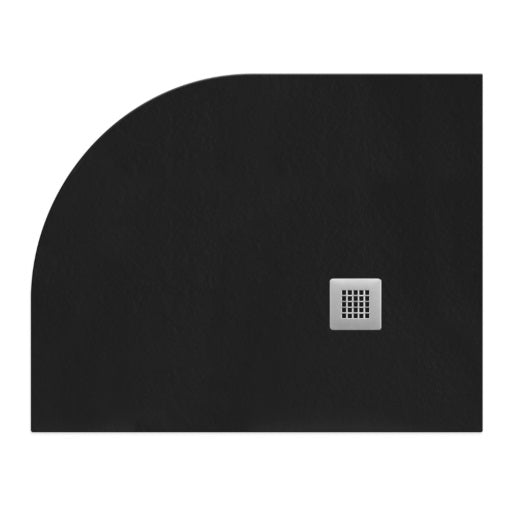 Flair - Gemstone Offset Quadrant Shower Tray Right Hand (Onyx Black)