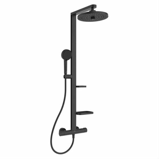 Ceratherm Alu+ Dual Shower System (Black)