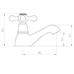 Adare Bath Taps Pair (Chrome)