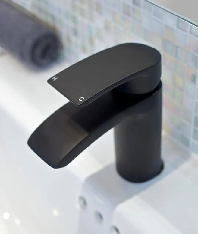Bella Basin Mixer C/W Waste (Black)