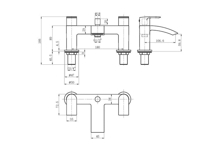 Bella Bath Shower Mixer (Chrome)