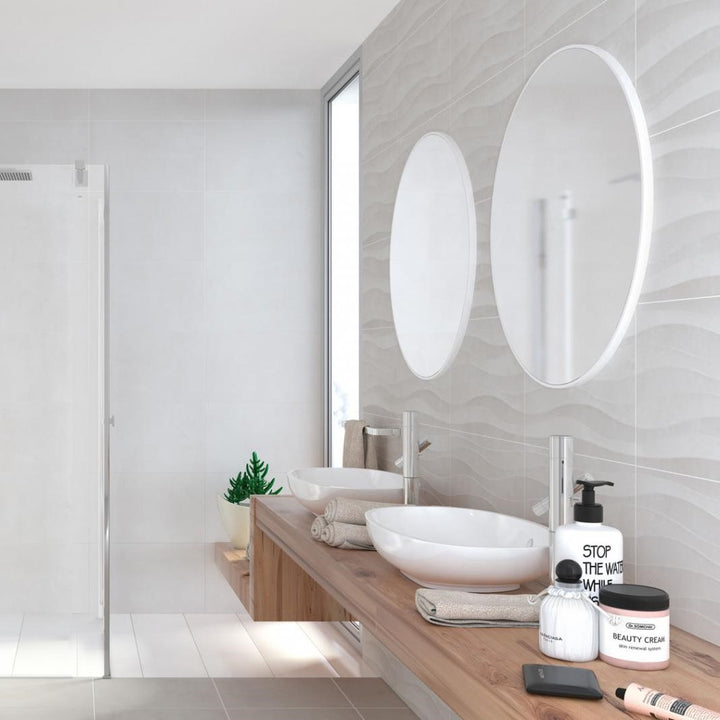 Blaze Blanco Ondas Feature Ceramic Wall Tile 33*55 (m²)