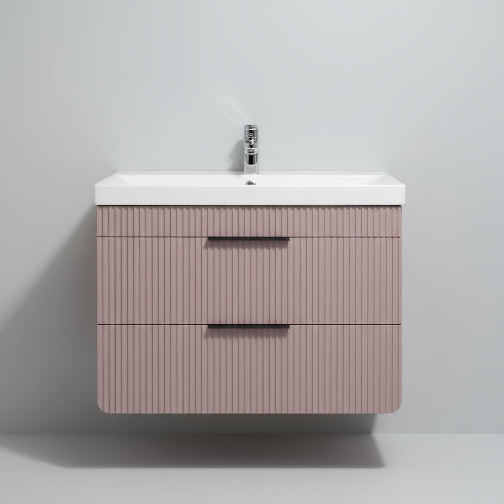 Pedro Wall Hung Vanity Unit – 800mm (Pink)