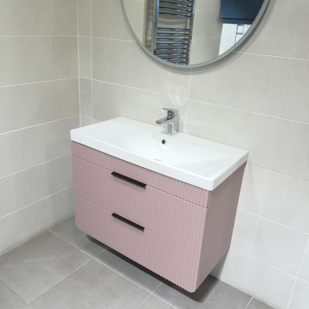 Pedro Wall Hung Vanity Unit – 800mm (Pink)