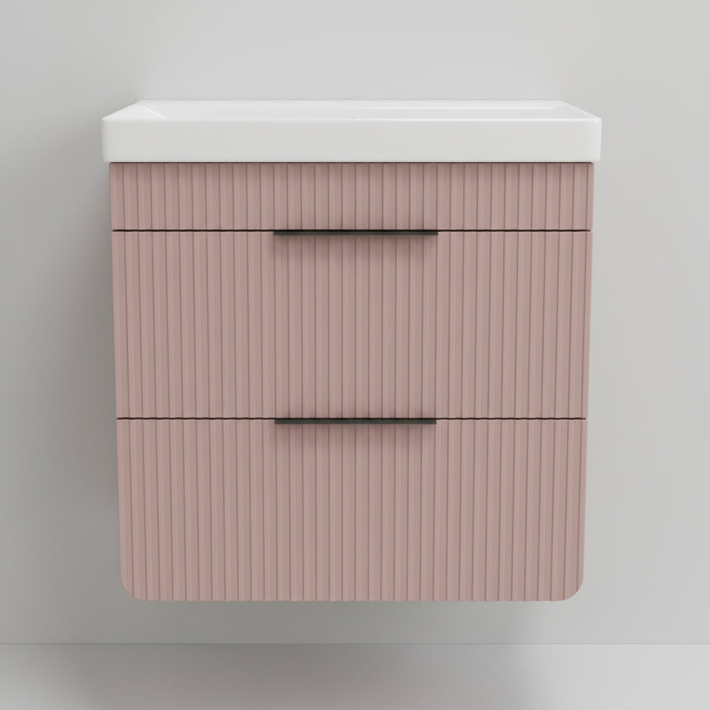 Pedro Wall Hung Vanity Unit 60cm (Pink)