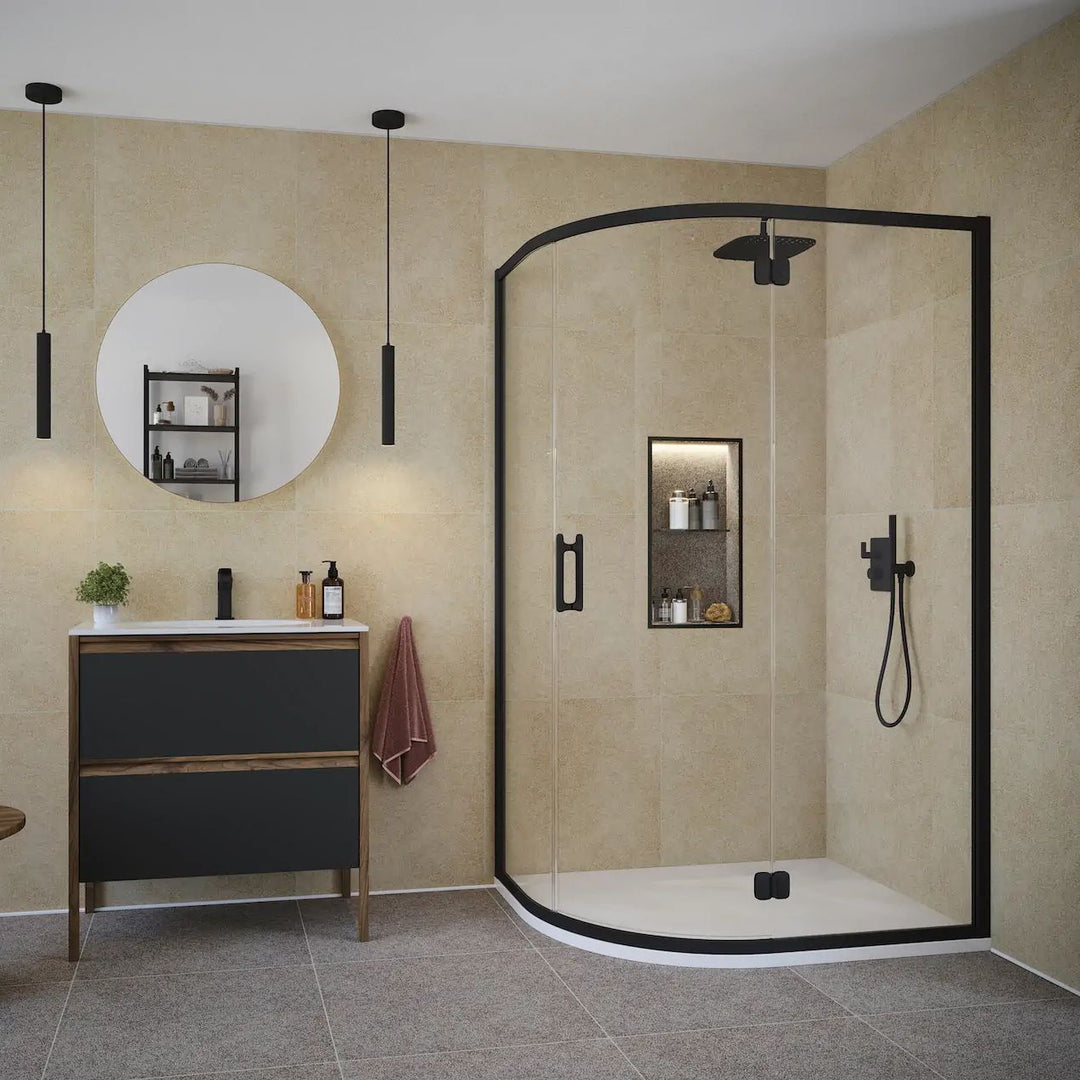 Flair - ILI Hinge Offset Quadrant Door (Matte Black)