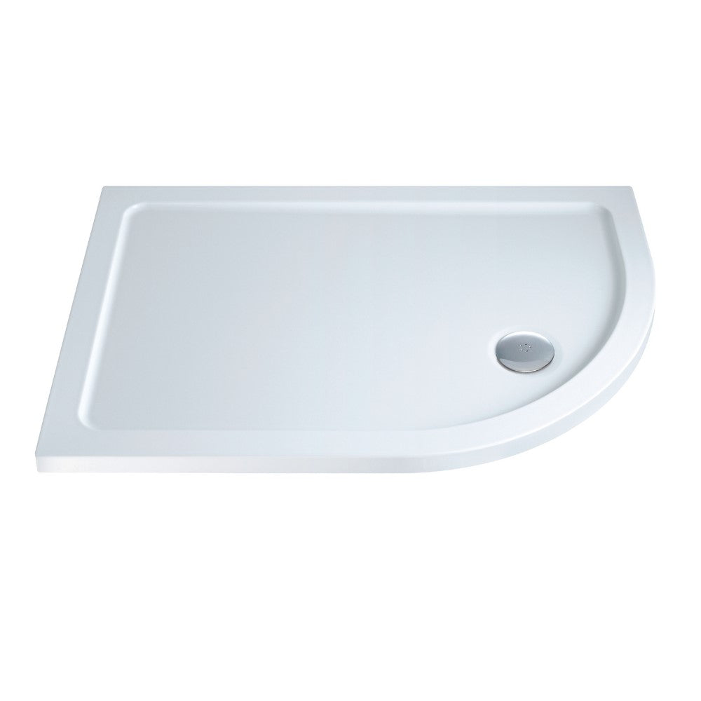 Elements - Slimline Offset Quadrant Shower Tray Right Hand  (White)