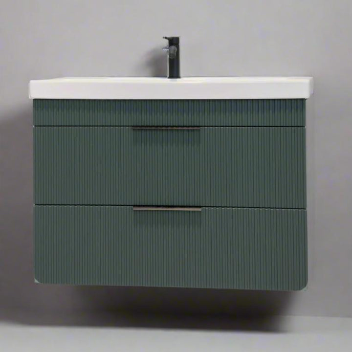 Pedro Wall Hung Vanity Unit 80cm (Green)