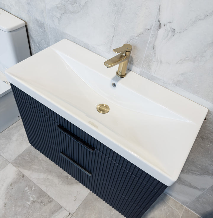 Pedro Wall Hung Vanity Unit 80cm  (Indigo)