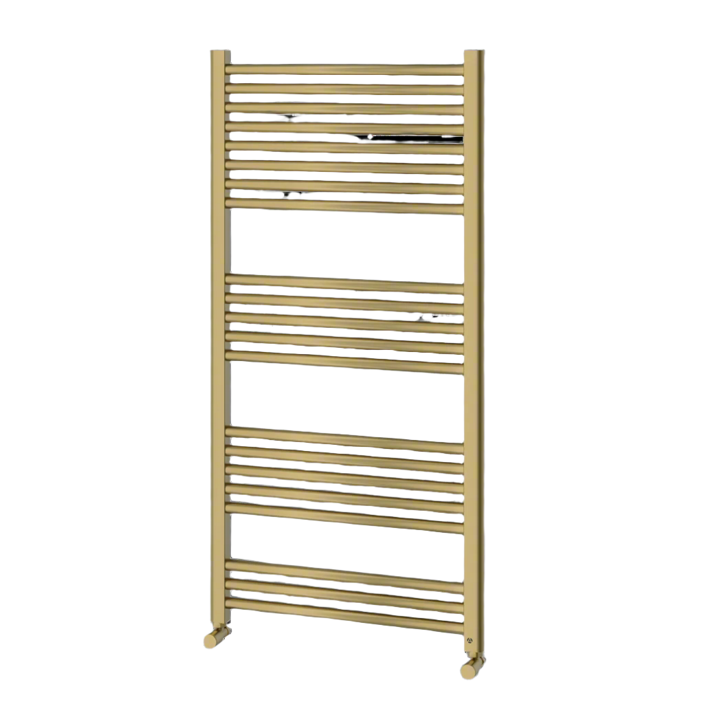 Aqualla - Luca Heated Towel Rail  (Brushed Brass)