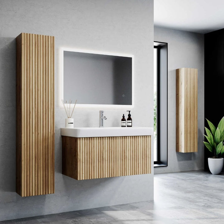 Soho 80cm Wall Hung Vanity Unit (Oak)