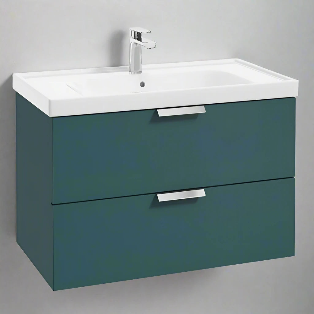 Sonas - Stockholm Unit & Basin 80cm (Blue with Chrome Handle)
