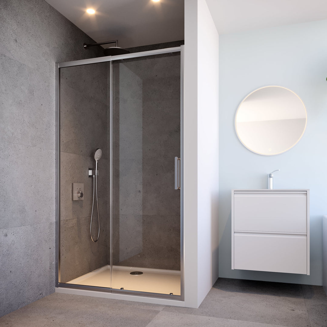 Flair - Slimline Capella Slider Door (Silver)