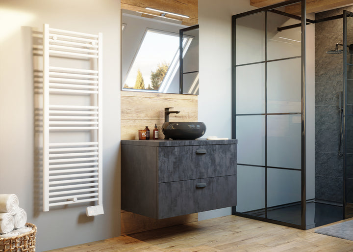 Theola Electric Heated Towel Rail White